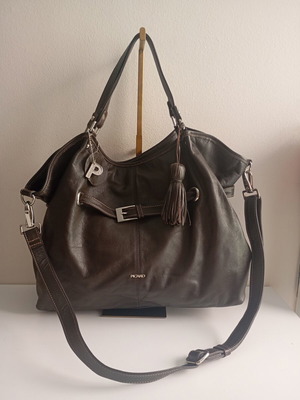 Picard leather shoulder bag like new, chocolate color