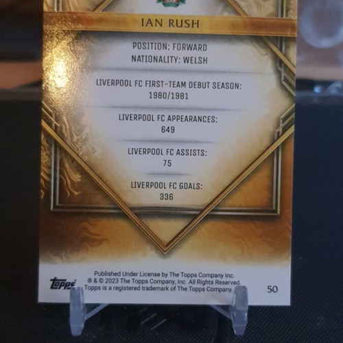 Topps Liverpool Team Set 2023-24 Ian Rush Gold Drip Cracked Ice like new