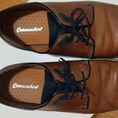 Commanchero leather shoes used, tan, size 44