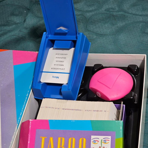 Taboo vintage board game used, missing hourglass