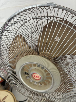 Vintage CKY Taiwan fan used, works normally, light rust, 1987