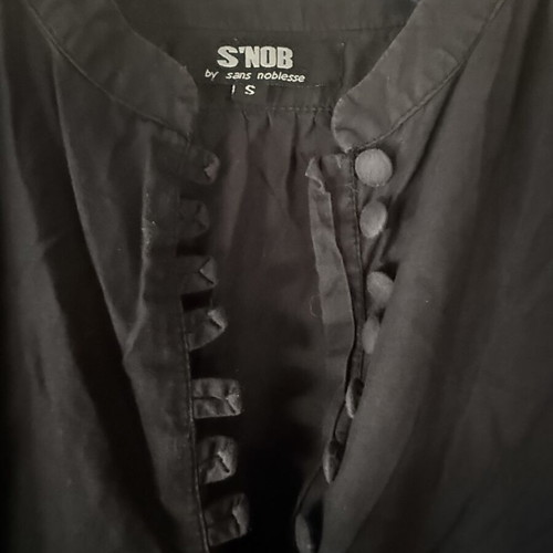 S’nob black cotton dress like new with cutout design, size S