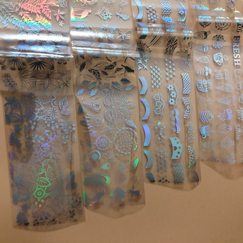 Aurora Glass holographic nail stickers pack of 5 new