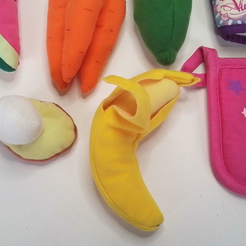 Children's soft velvet kitchen toys used, pack of 8 pieces