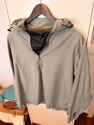 Prada Vintage Linea Rossa windbreaker used gray size S