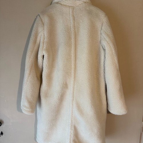Teddy coat Tally Weijl ivory like new, size L