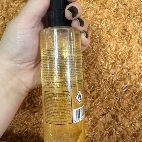 Body mist used with shimmer