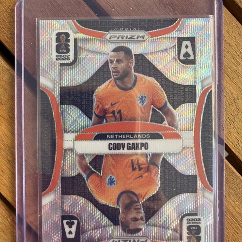 Cody Gakpo Aces Wave Refractor 2026 Panini Prizm World Cup card like new