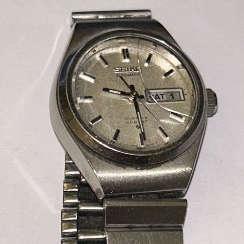 Seiko Hi-Beat Automatic 2906-0030 women's watch used, crystal repair needed