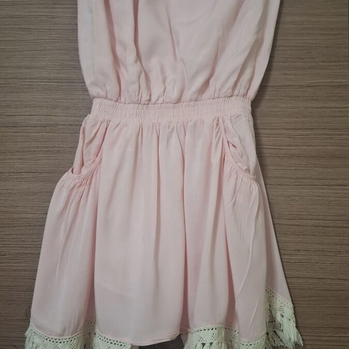 Strapless dress for girl like new, pink, age 14