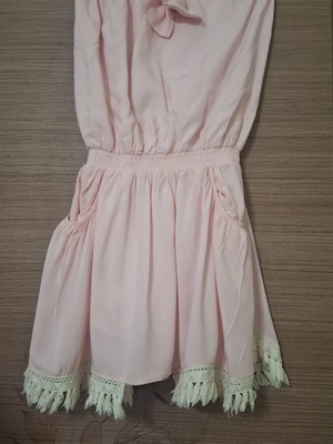 Strapless dress for girl like new, pink, age 14