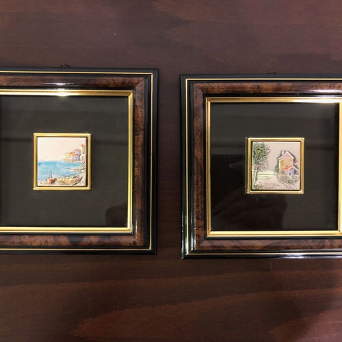 Italian silver 3D frames used, 14x14 cm, wooden frame