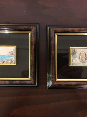 Italian silver 3D frames used, 14x14 cm, wooden frame