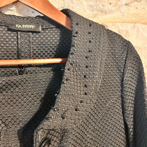 Eleanora Amadei Black Skirt Suit Size L like new