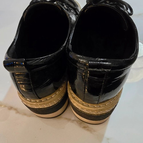 Nak platform Oxford shoes used, size 40, black leather