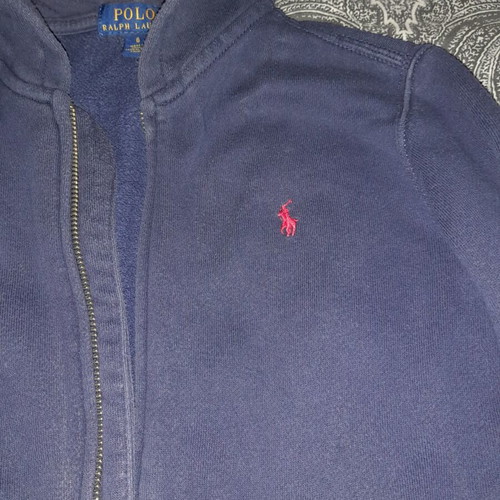 Polo Ralph Lauren hoodie jacket used, blue, for ages 5-6