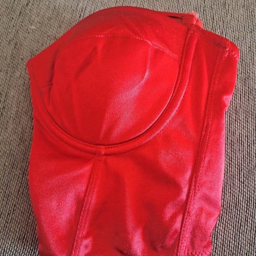 Women's bustier red like new without straps, size XS