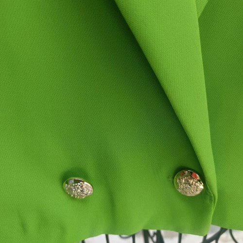 Green suit with crop jacket and skort new S/M