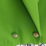 Green suit with crop jacket and skort new S/M