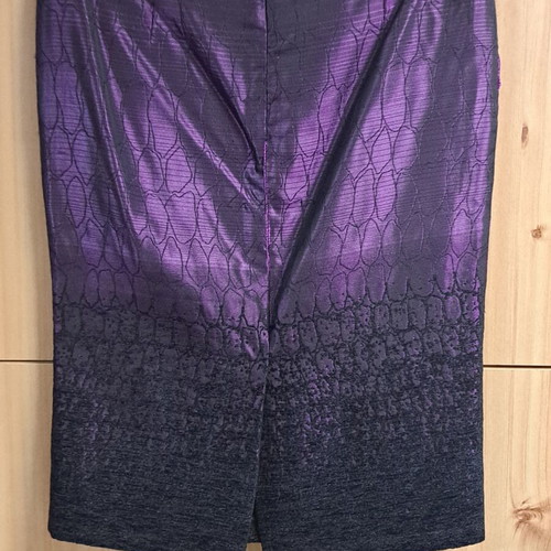 Alyce designs purple and black skirt with elegant pattern