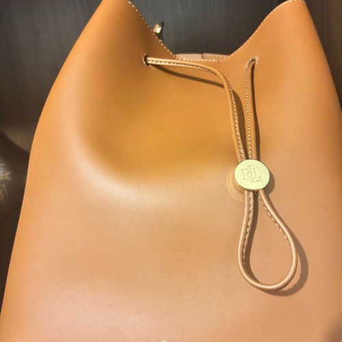 Ralph Lauren leather bucket bag shoulder brown like new