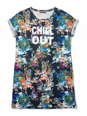 YFT Floral Chill Out T-Shirt Dress, size M