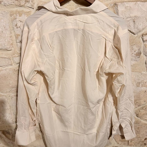 Off White Textured Button Down Shirt, Women’s XL