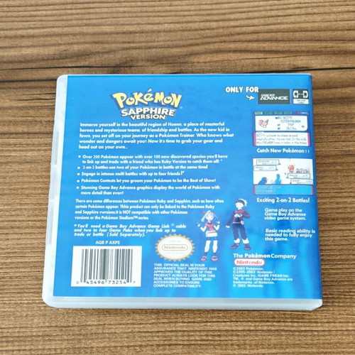 Pokemon Sapphire Proxy Gameboy Advance like new with case