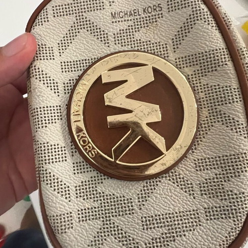 Michael Kors cosmetic bag used, beige