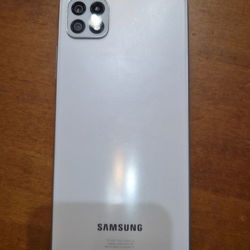Samsung A22 5G smartphone with cracked screen