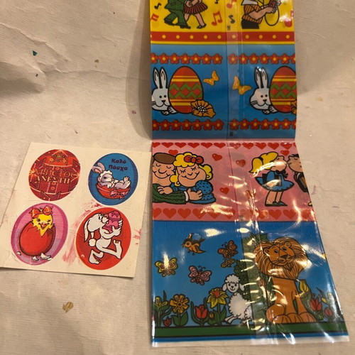 Vintage stickers for Easter eggs and transfers like new, set of 4
