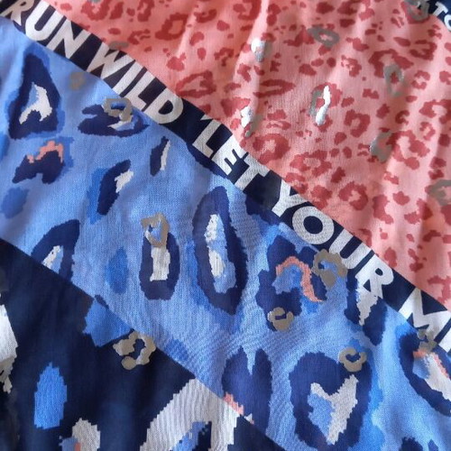 Cecil scarf like new, blue multicolor 55×160
