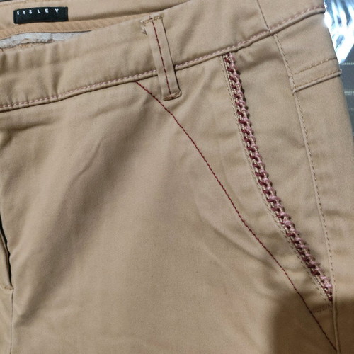 Sisley beige jeans set with Benetton blue shirt used