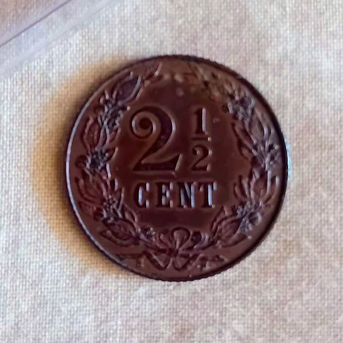 Netherlands 2 1/2 Cents 1906 coin like new