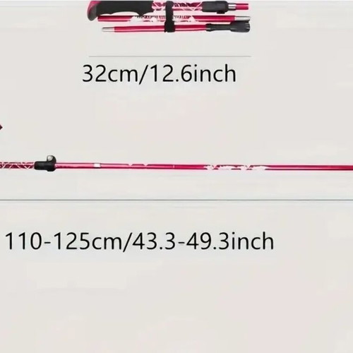 Aluminum detachable hiking poles set of 2, new, red
