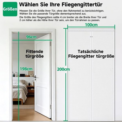 HOFUDON magnetic insect screen for balcony door 100 x 200 cm fiberglass
