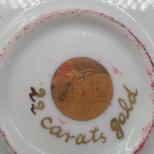 Art Deco ιταλικά πιάτα Ζώδια με 22Ct χρυσό, σαν καινούργια