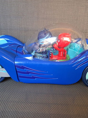 Pj Masks Γατοκίνητο με φιγούρες Catboy και Owlette σαν καινούργιο
