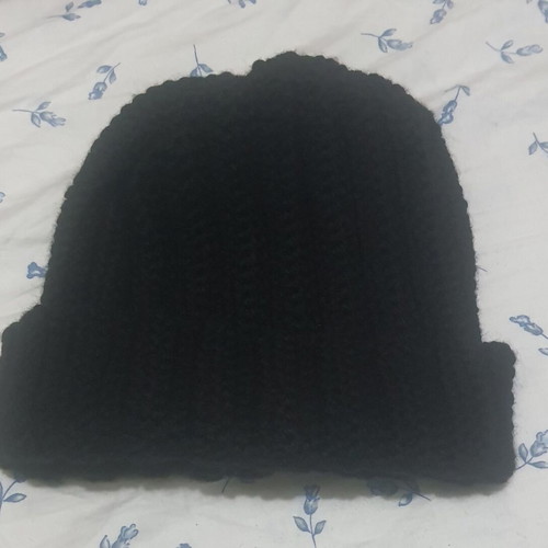 Knitted handmade hat new, unisex, black