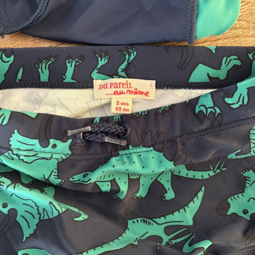 Dpam swimwear set Blue Wave shirt and Dino swimwear like new