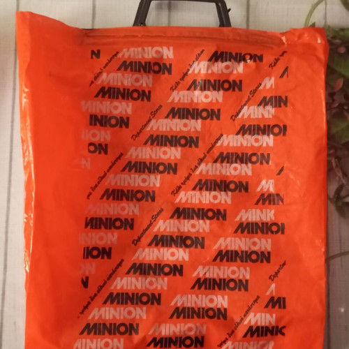 Minion plastic shopping bags vintage set of 2, like new