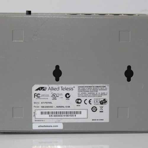 Allied Telesis AT-FS705L switch restored, 5 ports, 100 Mbps