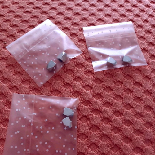 Metal cord end caps 3×sets of 2 pieces silver