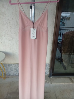 Pull & Bear dress size L, pink, side slit