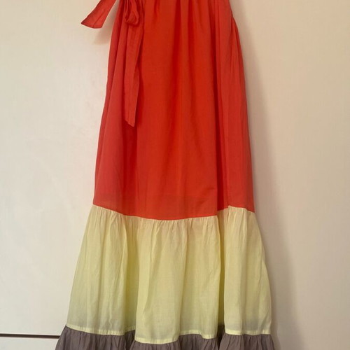 Dress strapless with straps, like new, size XS, gray and yellow
