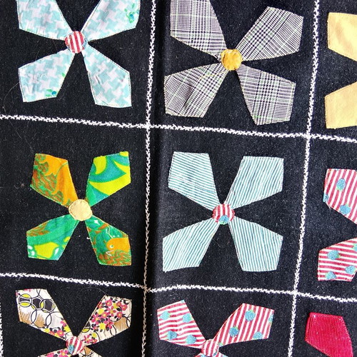 Παραδοσιακά χειροποίητα μάλλινα χαλιά patchwork σαν καινούργια, σετ 3