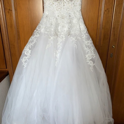 Venetti Sophia Tolli wedding dress white like new, lace and tulle, size S