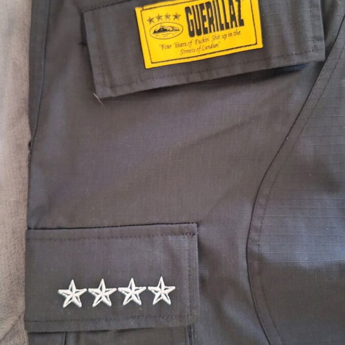 Corteiz cargo pants used, 4th anniversary, size S, black