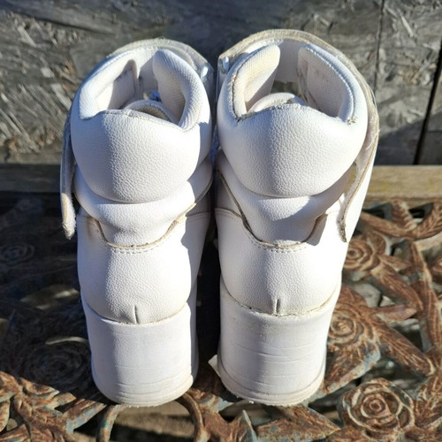 Bershka platform shoes white like new, size 41