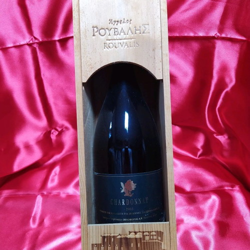 Collectible wine in wooden packaging